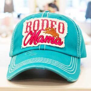 2/$30 Ladies Teal Rodeo Mama Female Baseball Hat